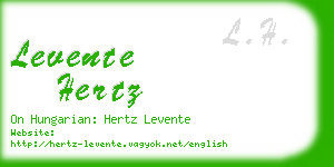 levente hertz business card